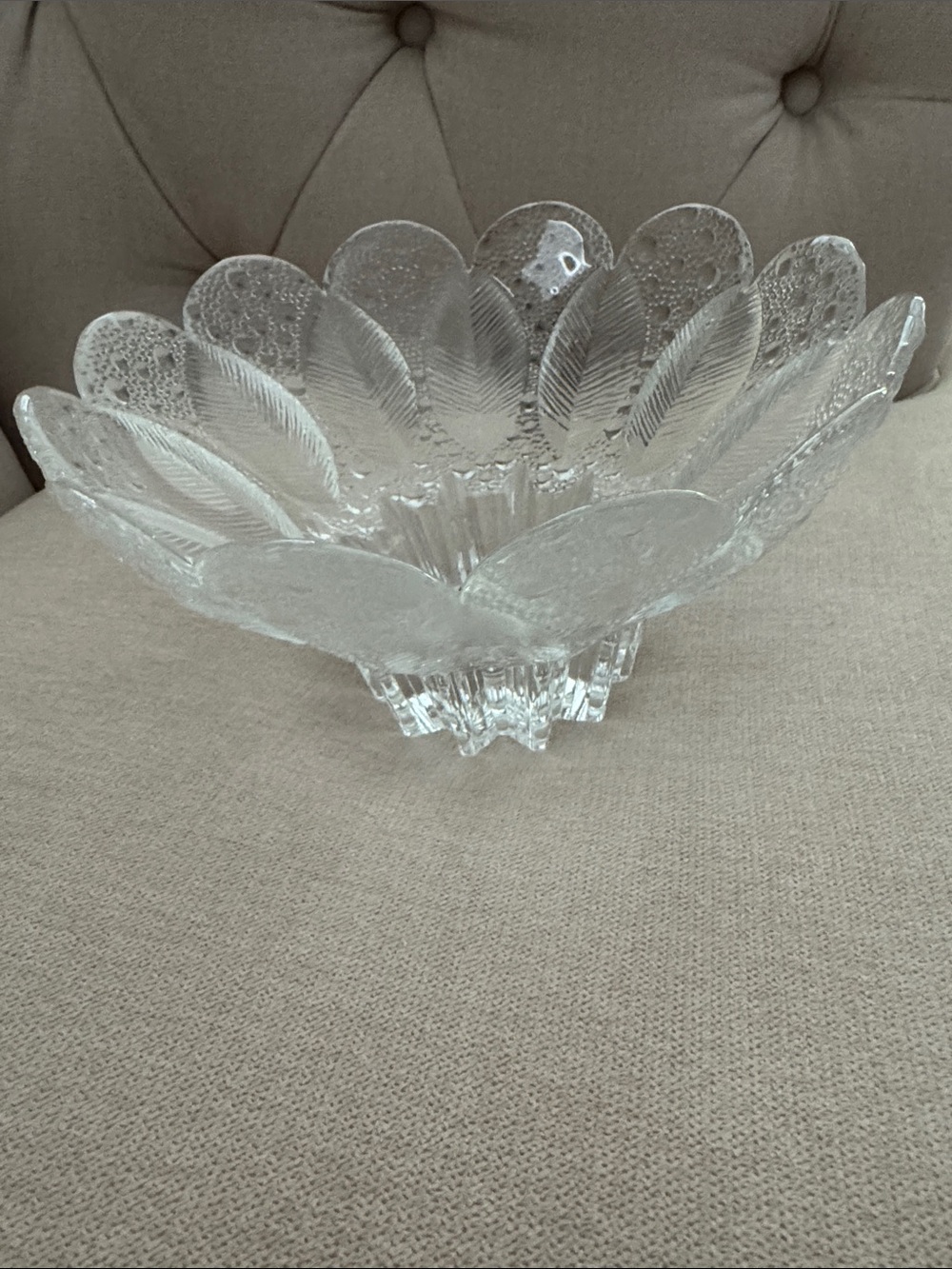 Lausitzer Glass Crystal Bowl MEDEA Textured Dew Drop